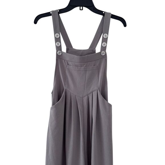 Halara Adjustable Strap Button Multiple Pockets Waffle Casual Overalls - Picture 3 of 10